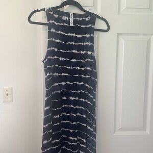 Athleta Blue & White Sleeveless Dress Ikat Print Size Large